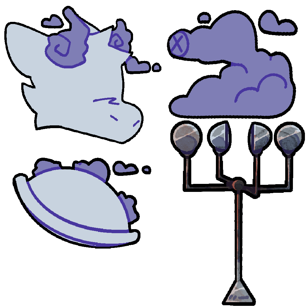 Elemental Cloud Horns/Scales/Tail | Rusty Anemometer